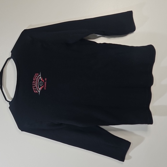 Harley-Davidson Black Top with Embellished Neckline - Picture 2 of 10